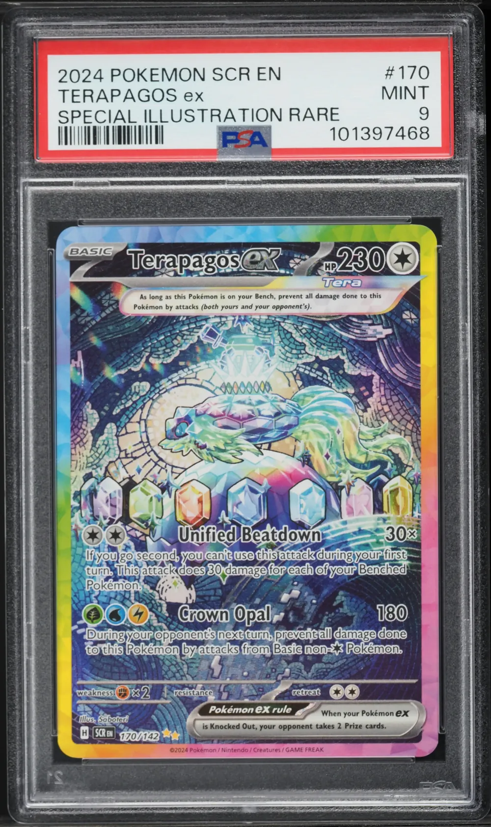 2024 #170 Terapagos EX PSA 9 Scr