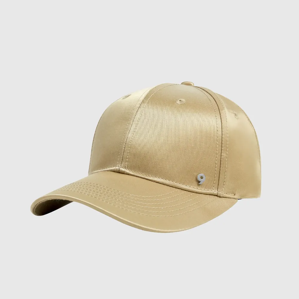 PREMIUM SATIN STRUCTURED BALL CAP (GOLD) #2327