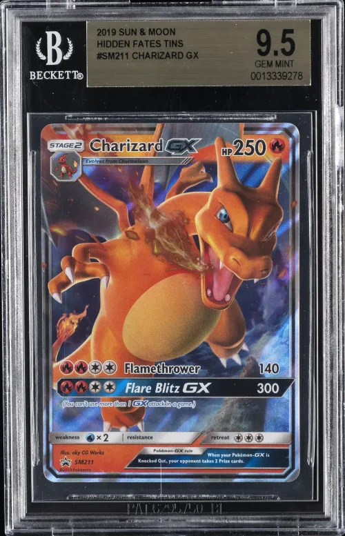 2019 #SM211 Charizard GX P BGS 9