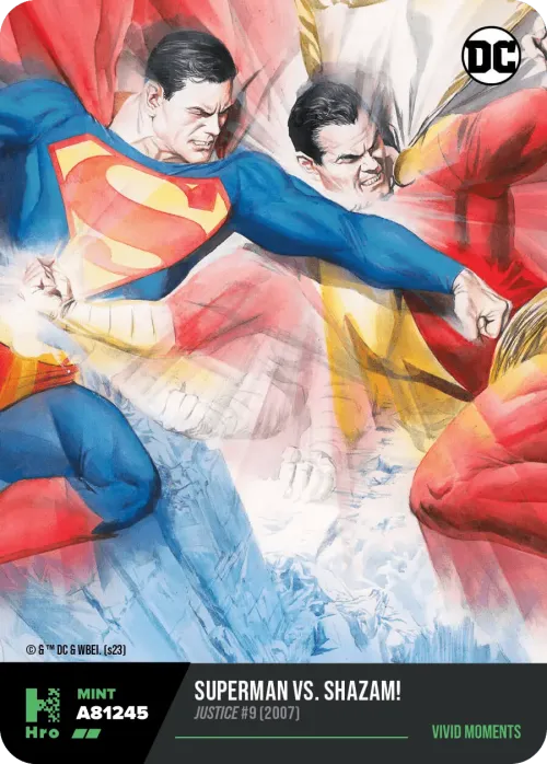 A81245 2022 Vivid Moments Superman vs. Shazam! - Justice #9 (2007)