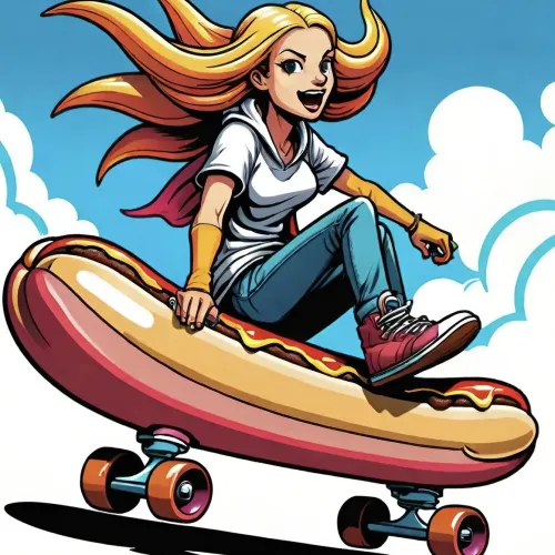 Hot Dog Skateboard