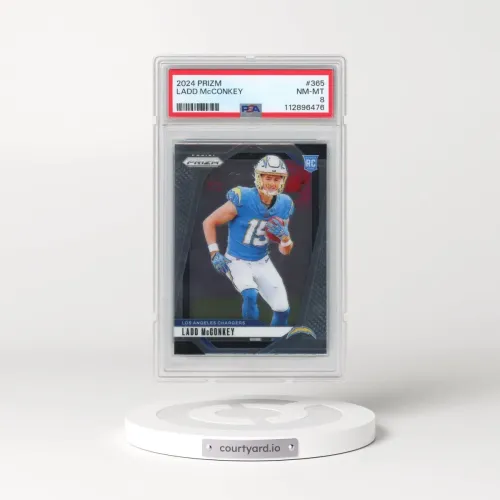 2024 Panini Prizm #365 Ladd McConkey (PSA 8 NM-MT)