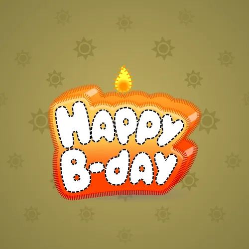 B-Day Candle #8674