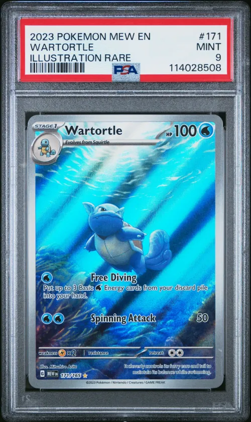 2023 #171 Wartortle PSA 9 Mew EN