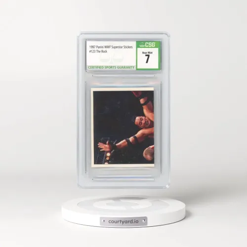 1997 Panini WWF Superstar Stickers #123 The Rock (CSG 7 NM)