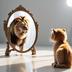 Mirror Lion Cat logo