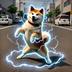 Dancing electric Dog logo