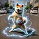 Dancing electric Dog logo