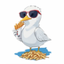Seagull Eating Chips logo