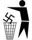 Nazis in the trash logo