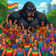 100 Gays VS Gorilla logo