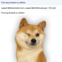 Token First Dog Emailed to a Million