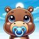 Baby Moo Deng logo